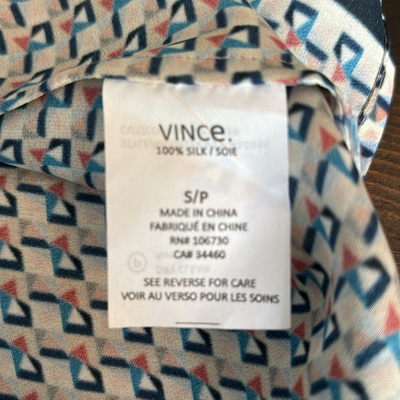 VINCE Silk Border Camisole Size Small - Picture 7 of 8